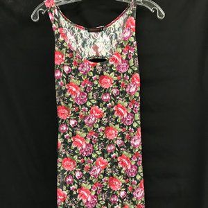 Red Mango Floral Lace Dress with Cut-out Back